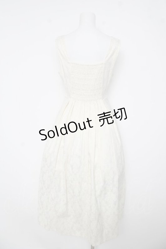 画像2: axes femme / コルセット風ジャカードジャンパースカート F 生成り Y-26-03-06-154-AX-OP-SZ-ZY (2)