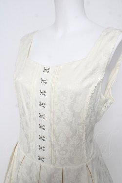 画像3: axes femme / コルセット風ジャカードジャンパースカート F 生成り Y-26-03-06-154-AX-OP-SZ-ZY