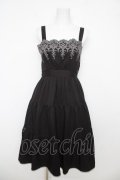 axes femme POETIQUE / スカラップ刺繍キャミワンピース M 黒 Y-26-03-06-157-AX-OP-SZ-ZY
