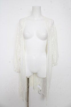 画像1: axes femme / ストライプレースガウン  シロ Y-26-03-06-160-AX-TO-SZ-ZY