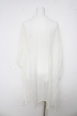 画像2: axes femme / ストライプレースガウン  シロ Y-26-03-06-160-AX-TO-SZ-ZY