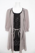 axes femme / フロントレースチュニ  グレー Y-26-03-06-161-AX-OP-SZ-ZY