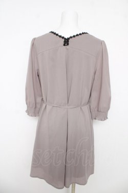 画像2: axes femme / フロントレースチュニ  グレー Y-26-03-06-161-AX-OP-SZ-ZY