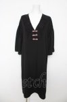 画像1: axes femme / チャイナ釦ゆったりロングワンピース M 黒 Y-26-03-06-162-AX-OP-SZ-ZY (1)