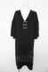 画像1: axes femme / チャイナ釦ゆったりロングワンピース M 黒 Y-26-03-06-162-AX-OP-SZ-ZY (1)