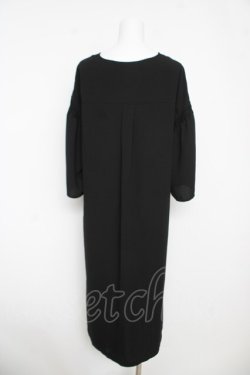 画像2: axes femme / チャイナ釦ゆったりロングワンピース M 黒 Y-26-03-06-162-AX-OP-SZ-ZY