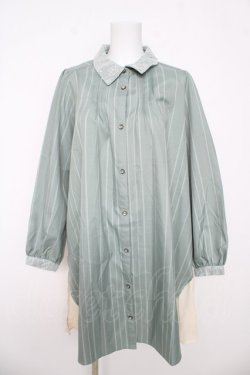 画像1: axes femme / バックシャンストライプチュニ M グリーン Y-26-03-06-163-AX-OP-SZ-ZY