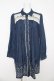 画像1: axes femme / 刺繍入りバクシフォンデニムチュニ M インディゴ Y-26-03-06-165-AX-OP-SZ-ZY (1)