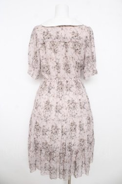 画像2: axes femme / ブーケ線画柄ドットドビーワンピース  ピンク Y-26-03-06-166-AX-OP-SZ-ZY