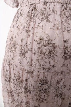 画像3: axes femme / ブーケ線画柄ドットドビーワンピース  ピンク Y-26-03-06-166-AX-OP-SZ-ZY