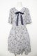 画像1: axes femme / ローズ柄襟付きワンピース  サックス Y-26-03-06-167-AX-OP-SZ-ZY (1)