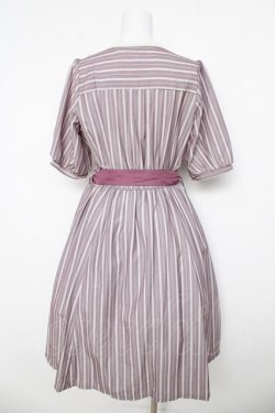 画像2: axes femme / ブロッキングストライプワンピース  グレー Y-26-03-06-168-AX-OP-SZ-ZY