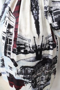 画像3: axes femme Nostalgic / パッチワーク街柄ワンピース  白 Y-26-03-06-169-LO-OP-SZ-ZY