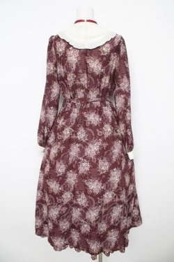 画像2: axes femme / クラシカルワンピース  ワイン Y-26-03-06-171-AX-OP-SZ-ZY
