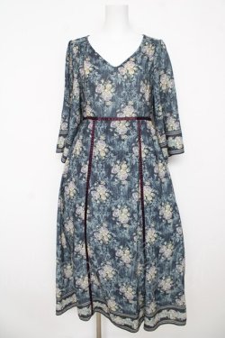 画像1: axes femme / ウォールオーナメント柄ワンピース  グリーン Y-26-03-06-172-AX-OP-SZ-ZY