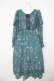 画像1: axes femme Nostalgic / ボタニカル柄レースアップワンピース  グリーン Y-26-03-06-173-LO-OP-SZ-ZY (1)