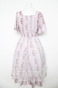 画像2: axes femme / 薔薇柄ラッフルチュールワンピース  ピンク Y-26-03-06-174-AX-OP-SZ-ZY