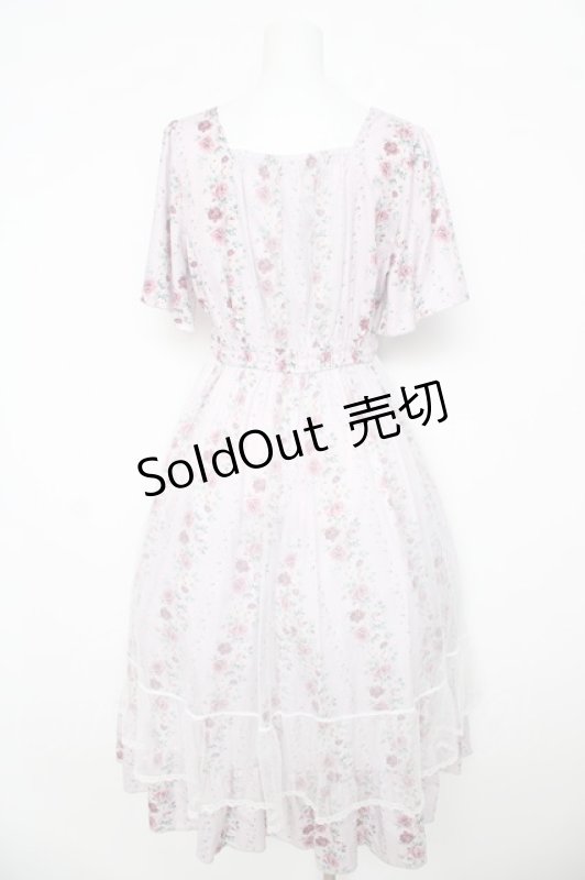 画像2: axes femme / 薔薇柄ラッフルチュールワンピース  ピンク Y-26-03-06-174-AX-OP-SZ-ZY (2)