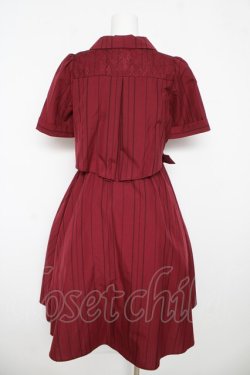 画像2: axes femme / ナポレオンモチーフワンピース  ワイン Y-26-03-06-183-AX-OP-SZ-ZY