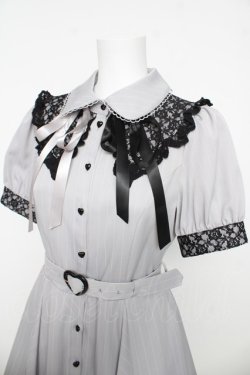 画像3: Secret Honey / ストライプシャツワンピース  グレー Y-26-03-06-189-CA-OP-SZ-ZY