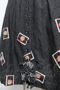 画像4: PINK HOUSE / かおくまワッペンデニムワンピース F 黒 Y-26-03-06-191-LO-OP-SZ-ZY