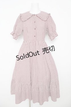 画像1: m petit by misako / AM*ギンガムCHKワンピース  赤 Y-26-03-06-198-LO-OP-SZ-ZY