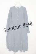 m petit by misako / AM*レースエリプリーツワンピース  青 Y-26-03-06-200-LO-OP-SZ-ZY