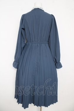 画像2: m petit by misako / AM*レースエリプリーツワンピース  青 Y-26-03-06-200-LO-OP-SZ-ZY