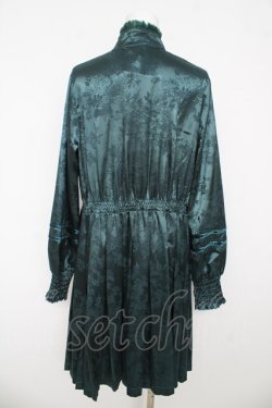 画像2: 星箱works / 藤花集中華風プリーツワンピース  グリーン Y-26-03-06-204-PU-OP-SZ-ZY