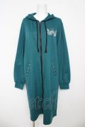 ALGONQUINS / クラウン羽刺繍パーカーワンピース F グリーン Y-26-03-06-208-AL-OP-SZ-ZY