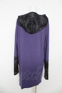 画像2: ALGONQUINS / プリント耳フードロングトップス F パープル/ブラック Y-26-03-06-209-AL-TO-SZ-ZY