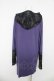 画像2: ALGONQUINS / プリント耳フードロングトップス F パープル/ブラック Y-26-03-06-209-AL-TO-SZ-ZY (2)