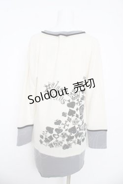 画像2: ALGONQUINS / トランプptロングカーディガン F アイボリー/グレー Y-26-03-06-210-AL-TO-SZ-ZY