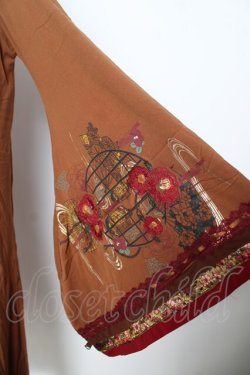 画像4: Ozz oneste / 椿刺繍フード着物袖カーディガン  ブラウン Y-26-03-06-214-OO-TO-SZ-ZY
