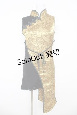 画像1: Qutie Frash / チャイナアシメチュニック  イエロー Y-26-03-06-215-QU-OP-SZ-ZY