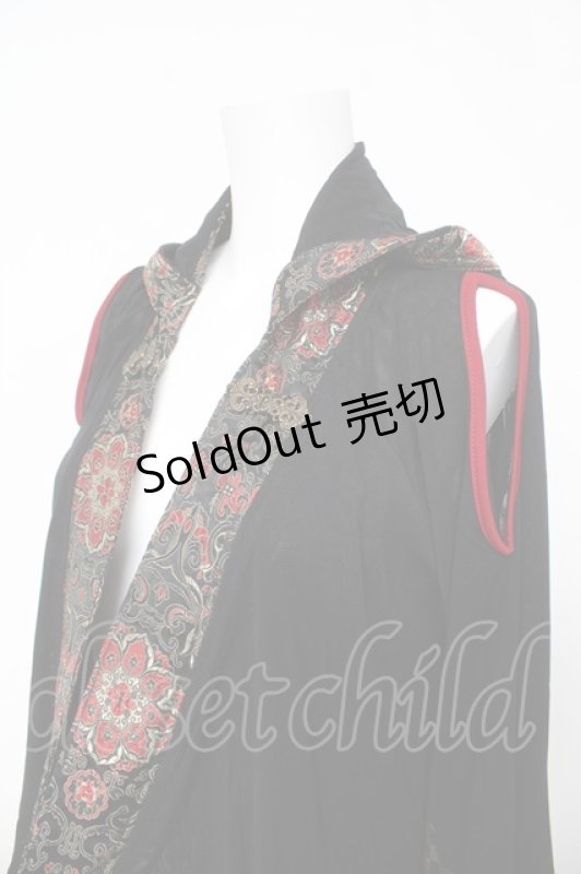 画像3: Ozz oneste / 番傘刺繍着物袖フードカーディガン  黒 Y-26-03-06-216-OO-TO-SZ-ZY (3)