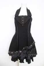 画像1: Ozz oneste / 薔薇刺繍ホルターワンピース  黒 Y-26-03-06-217-OO-OP-SZ-ZY (1)