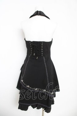 画像2: Ozz oneste / 薔薇刺繍ホルターワンピース  黒 Y-26-03-06-217-OO-OP-SZ-ZY