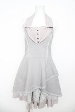 画像1: Ozz oneste / 薔薇刺繍ホルターワンピース  グレー Y-26-03-06-218-OO-OP-SZ-ZS (1)