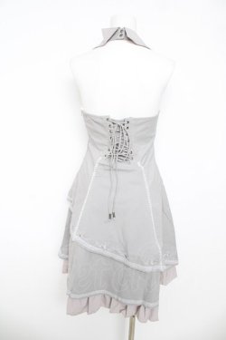 画像2: Ozz oneste / 薔薇刺繍ホルターワンピース  グレー Y-26-03-06-218-OO-OP-SZ-ZY