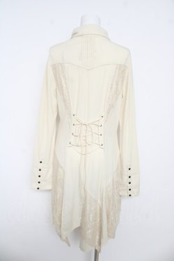 画像2: Ozz oneste / 花プリントレース切替シャツワンピース  アイボリー Y-26-03-06-221-OO-OP-SZ-ZY