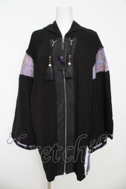 画像1: rezen / 彼岸花羽織パーカー M 瑠璃色 Y-26-03-06-223-LO-TO-SZ-ZY