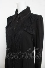 画像3: Ozz oneste / レースフリルシャツワンピース  黒 Y-26-03-06-224-OO-JA-SZ-ZS (3)