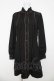 画像1: OZZ ANGELO / サイドレースアップシャツワンピース  黒 Y-26-03-06-225-OO-OP-SZ-ZY (1)