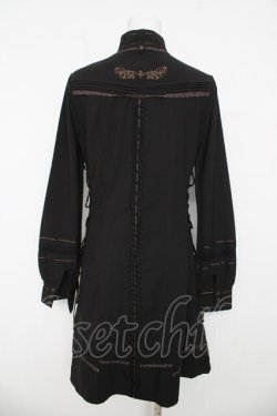 画像2: OZZ ANGELO / サイドレースアップシャツワンピース  黒 Y-26-03-06-225-OO-OP-SZ-ZY