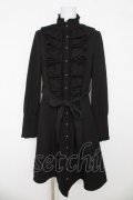 Rozen Kavalier / プリーツフリルシャツワンピース  黒 Y-26-03-06-226-OO-OP-SZ-ZY