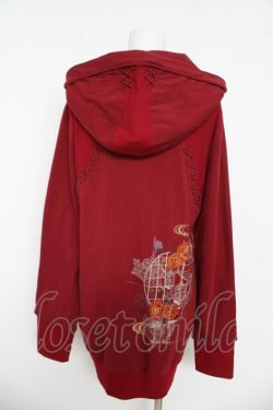 画像2: Ozz oneste / 彼彼岸刀刺繍パーカー  赤 Y-26-03-06-227-OO-TO-SZ-ZY