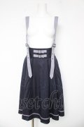 axes femme POETIQUE / ガーターデザインサス付スカート  紺 Y-26-03-06-228-AX-SK-SZ-ZY
