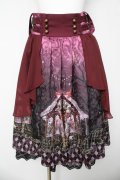 axes femme kawaii / シルクノクターンスカート M ワイン Y-26-03-06-231-AX-SK-SZ-ZY