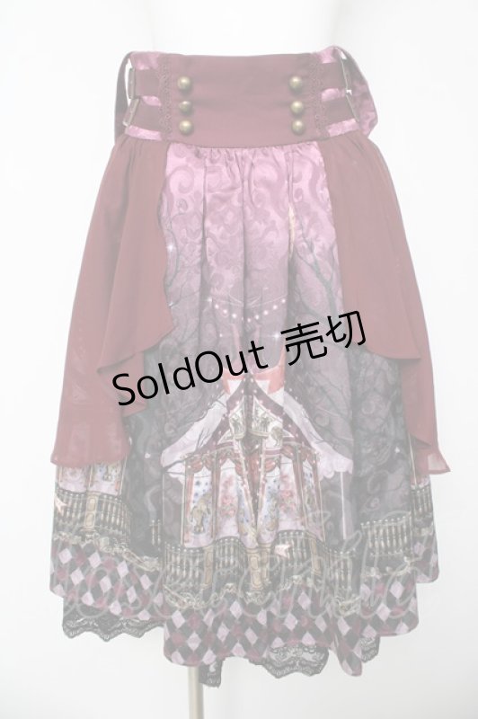 画像1: axes femme kawaii / シルクノクターンスカート M ワイン Y-26-03-06-231-AX-SK-SZ-ZI (1)